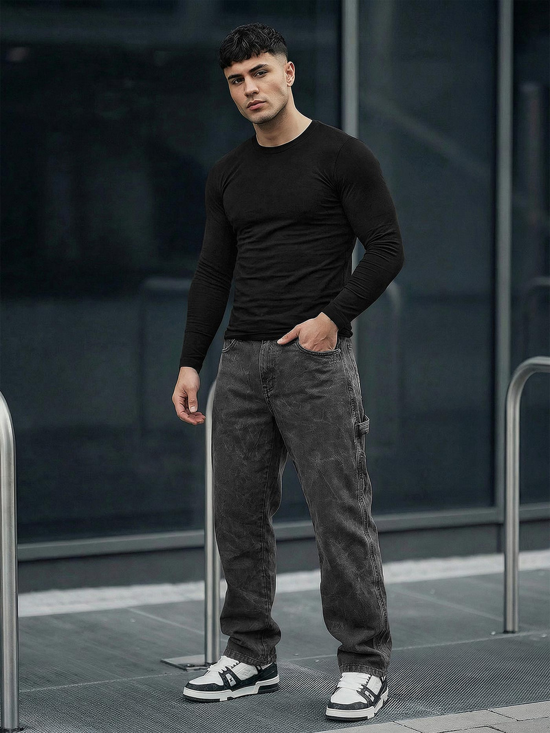 Мъжки дънки графитно OZONEE O/KK2828/5Z