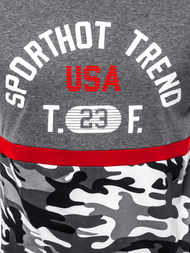 Мъжка тениска графитен OZONEE JS/SS10983