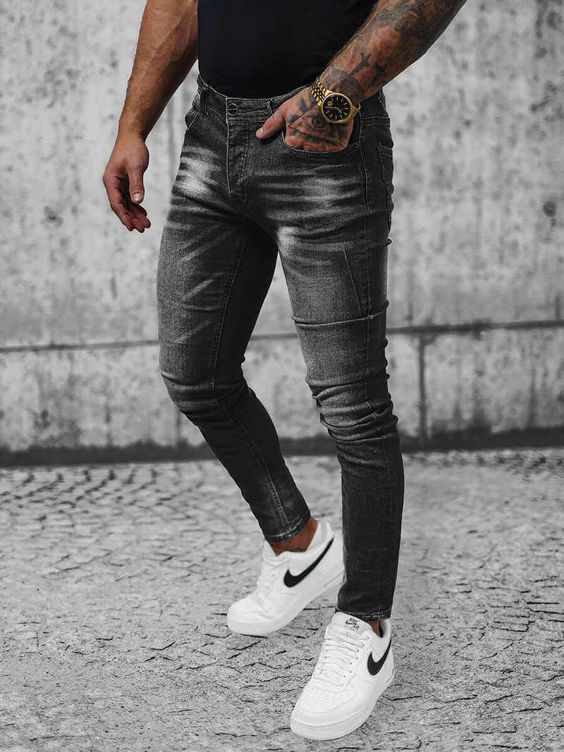 Мъжки дънки черни OZONEE NB/MP0019N