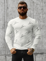 Мъжки суитшърт бяла OZONEE O/D7401