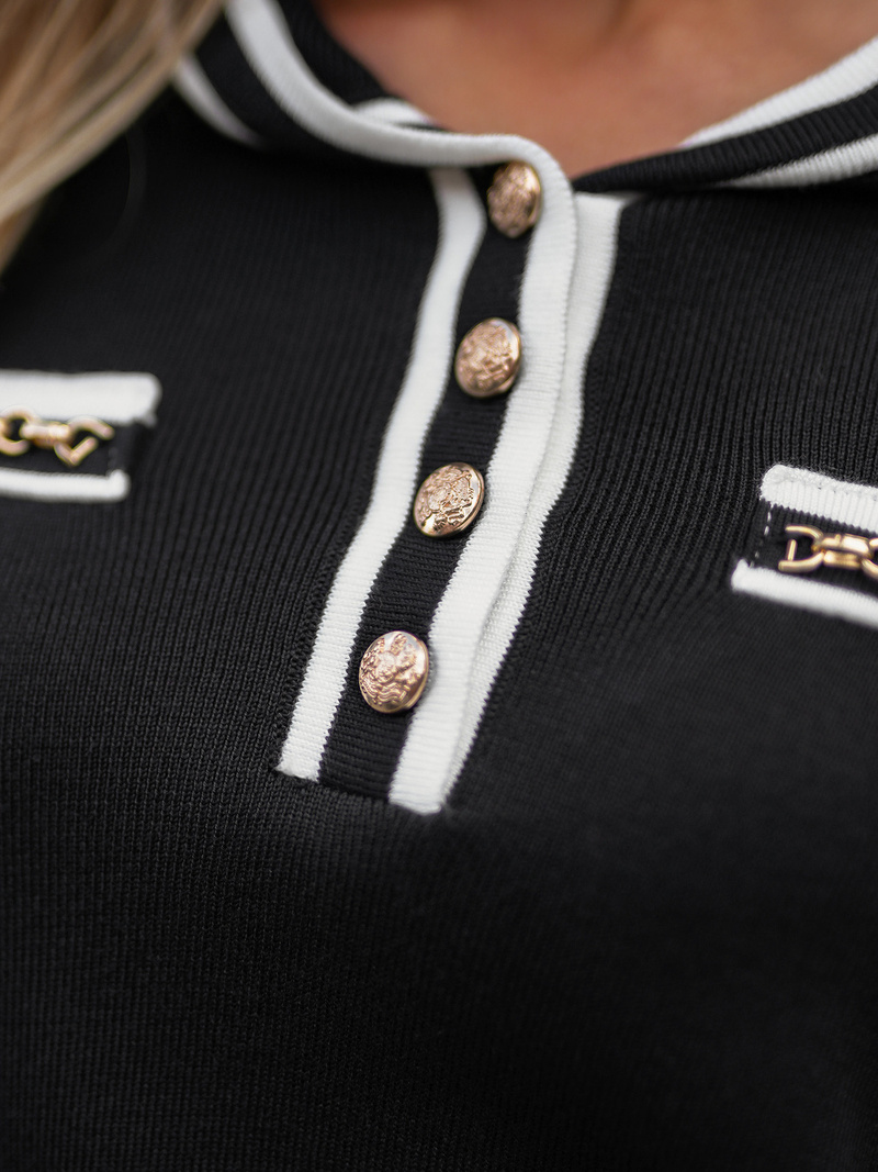 Дамски анцуг от две части черен OZONEE JS/26C8801/3