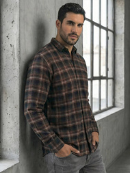 Мъжка риза тъмносиньо OZONEE V/V177Z