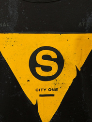 Мъжка тениска черна OZONEE JS/SS11057Z