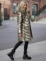 Дамско яке злато OZONEE JS/16M9100/403Z