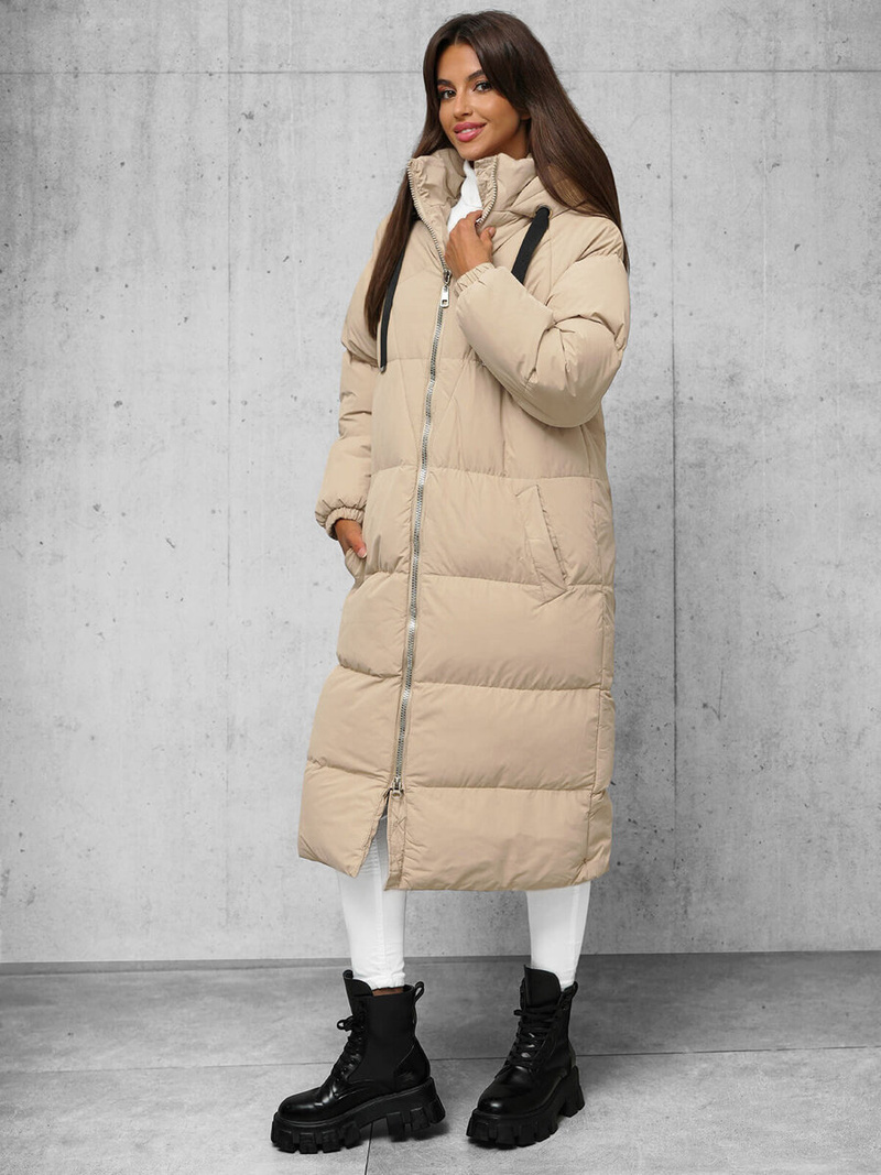 Дамско яке бежова OZONEE JS/5M3163/62Z