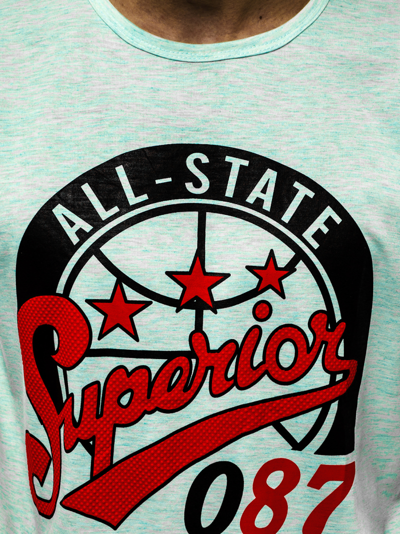 Мъжка тениска ментова OZONEE JS/KS2043