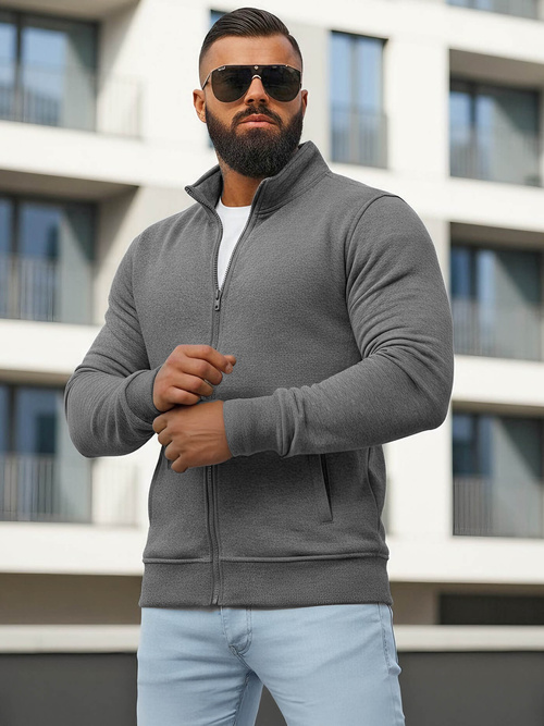 Мъжки суитшърт тъмносив OZONEE JS/2002Z