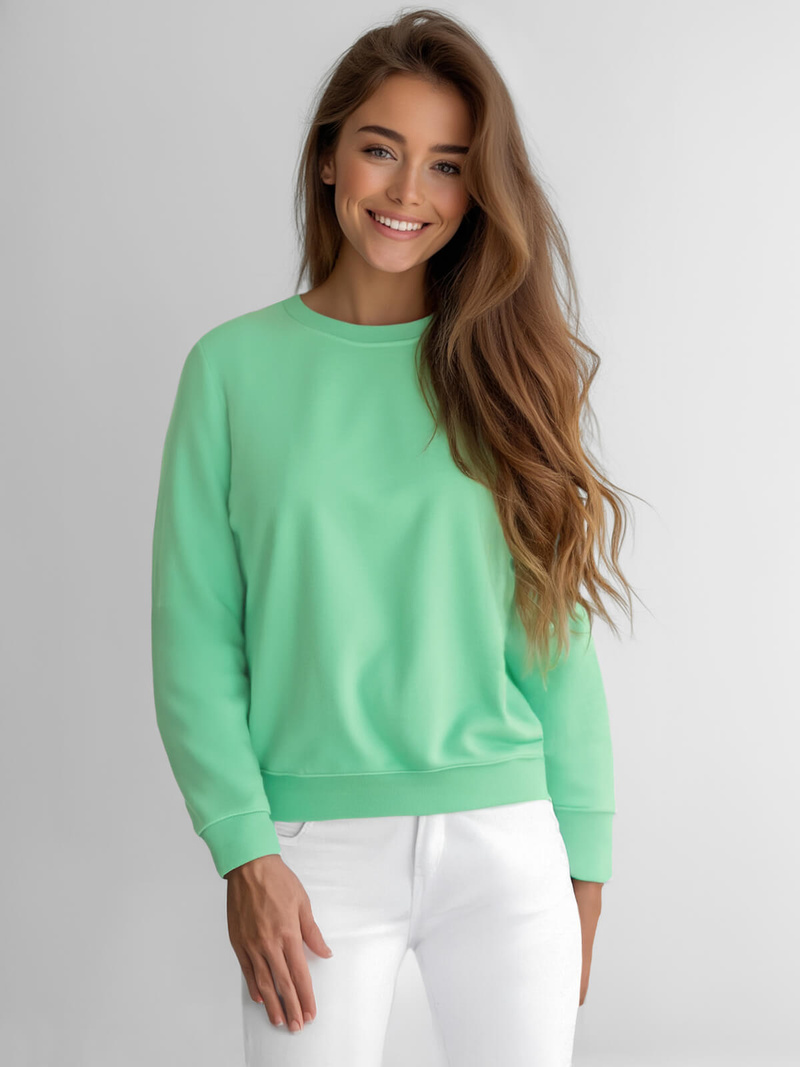 Дамски суичър ментова OZONEE JS/W01Z