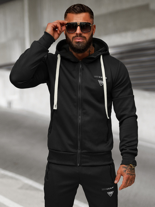 Мъжки спортен екип черен OZONEE O/LN11760