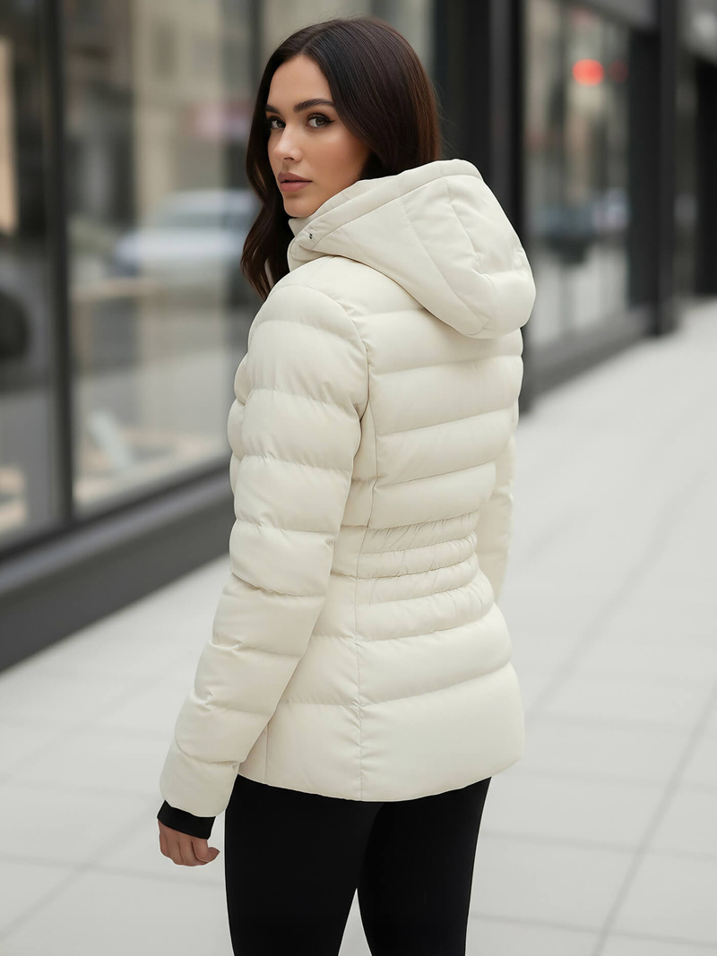 Дамско яке екрю OZONEE JS/M769/281