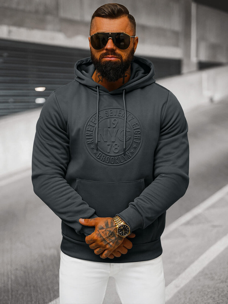 Мъжки суитшърт графитен OZONEE JS/27B6510/5