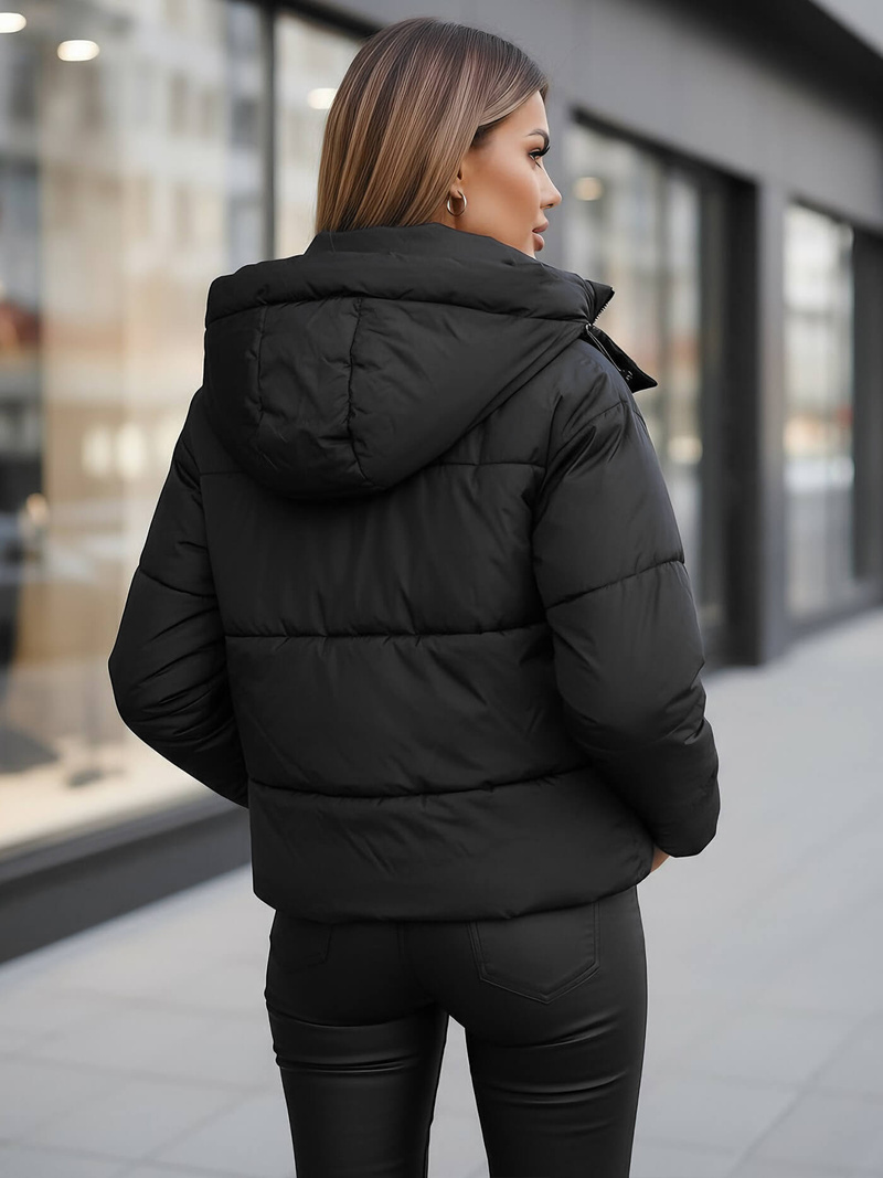 Дамско яке черна OZONEE JS/16M9188/392Z