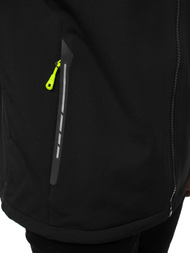 Мъжко яке SOFTSHELL черно и жълто OZONEE GE/12268