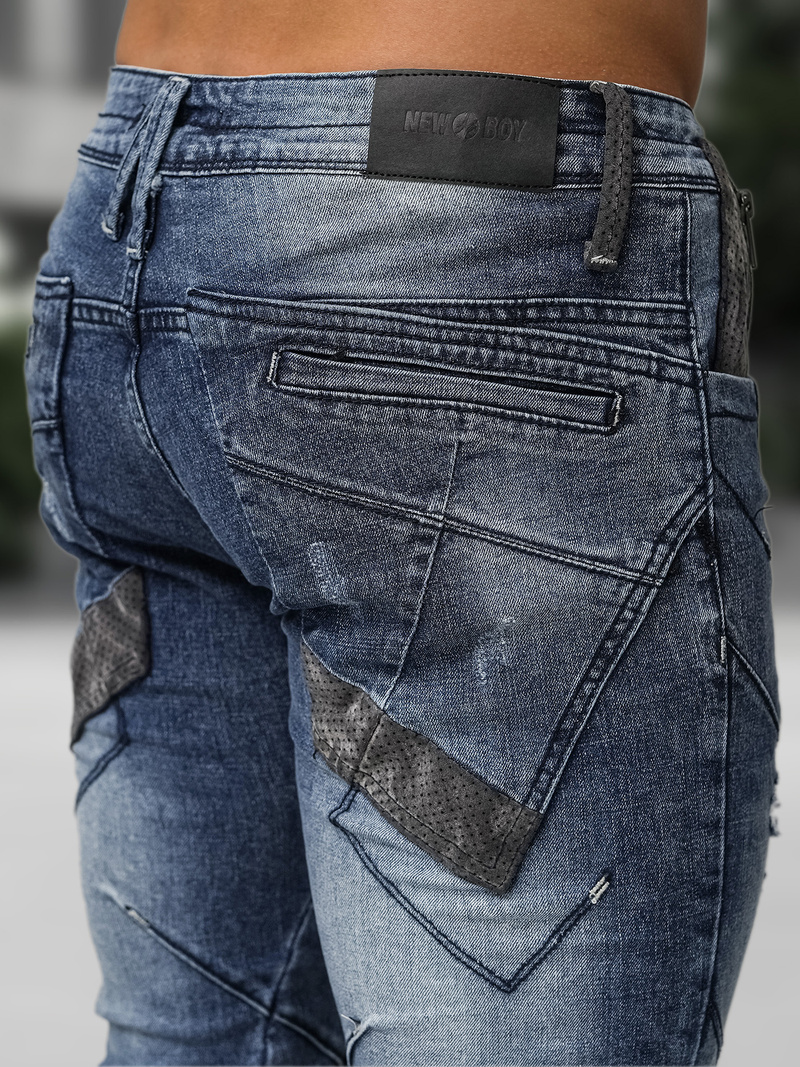 Мъжки дънки синьо OZONEE NB/MP0045BZ