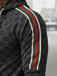 Мъжки спортен екип черен OZONEE O/FF5111AB