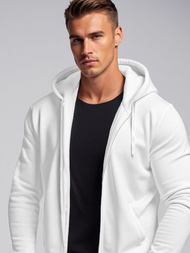 Мъжки суитшърт бял OZONEE JS/2008