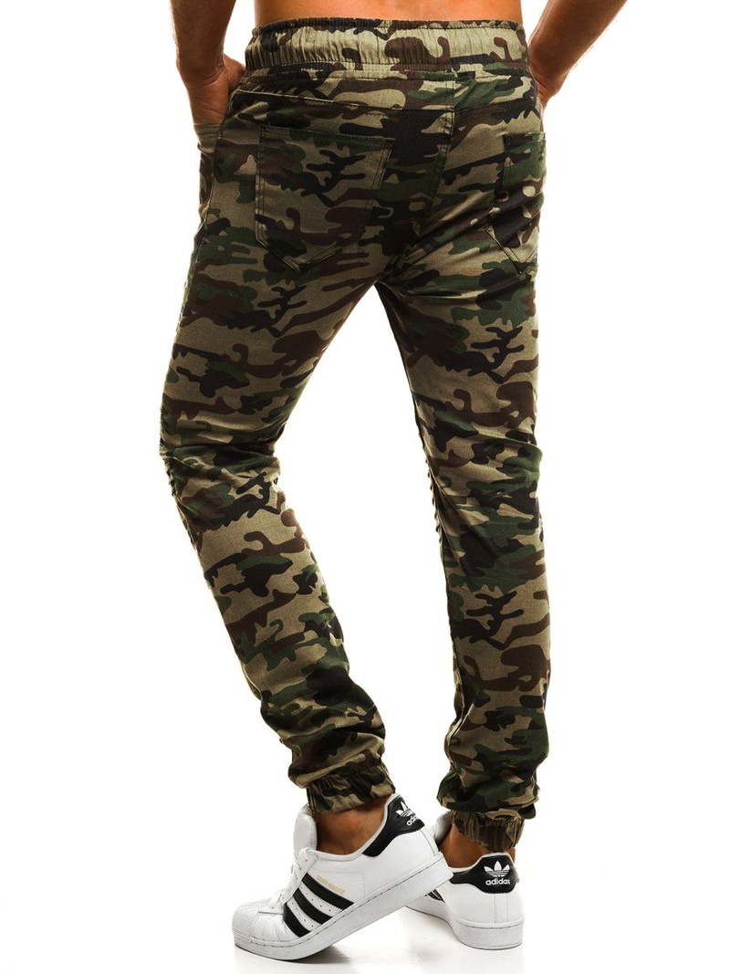 Мъжки панталони JOGGER камуфлажно-зелени OZONEE A/829