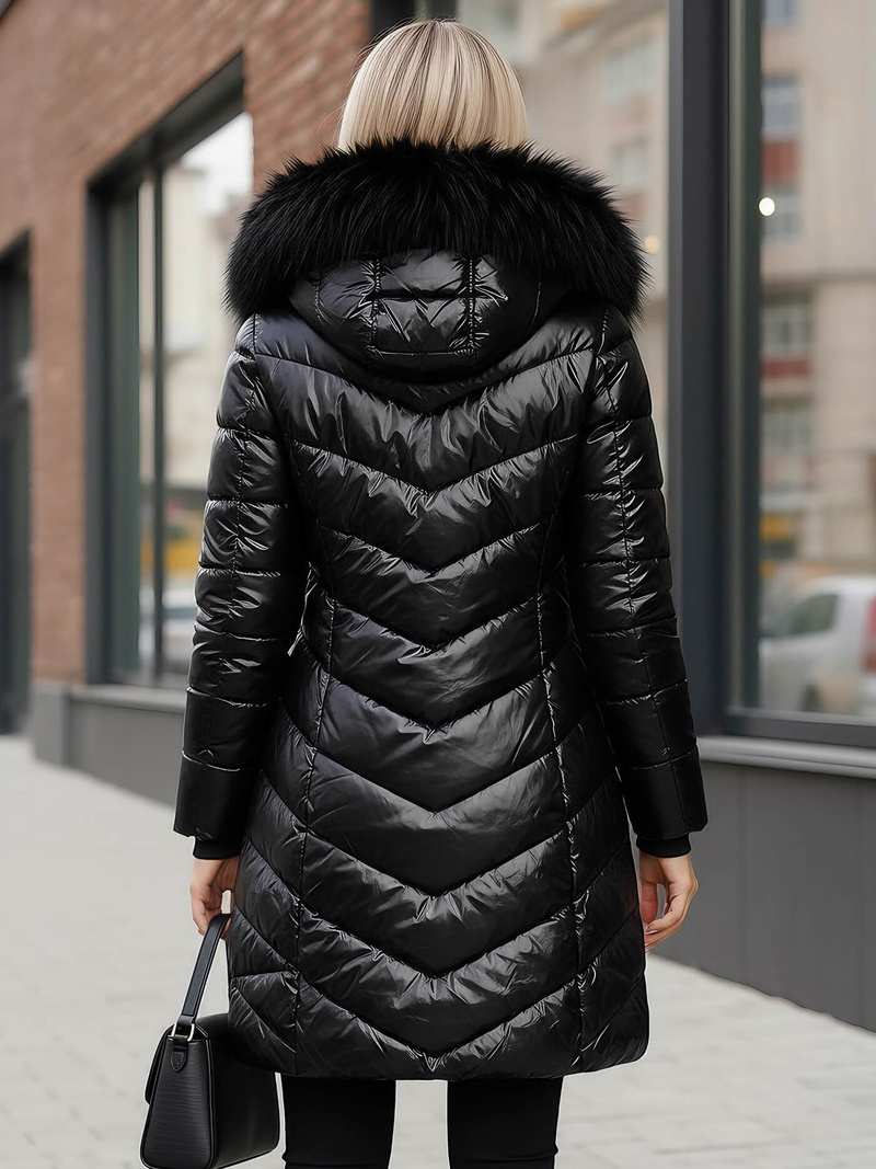 Дамско яке черна OZONEE JS/16M9100/392Z