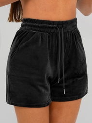 Дамски велурен спортен комплект черен OZONEE JS/35C1616/3