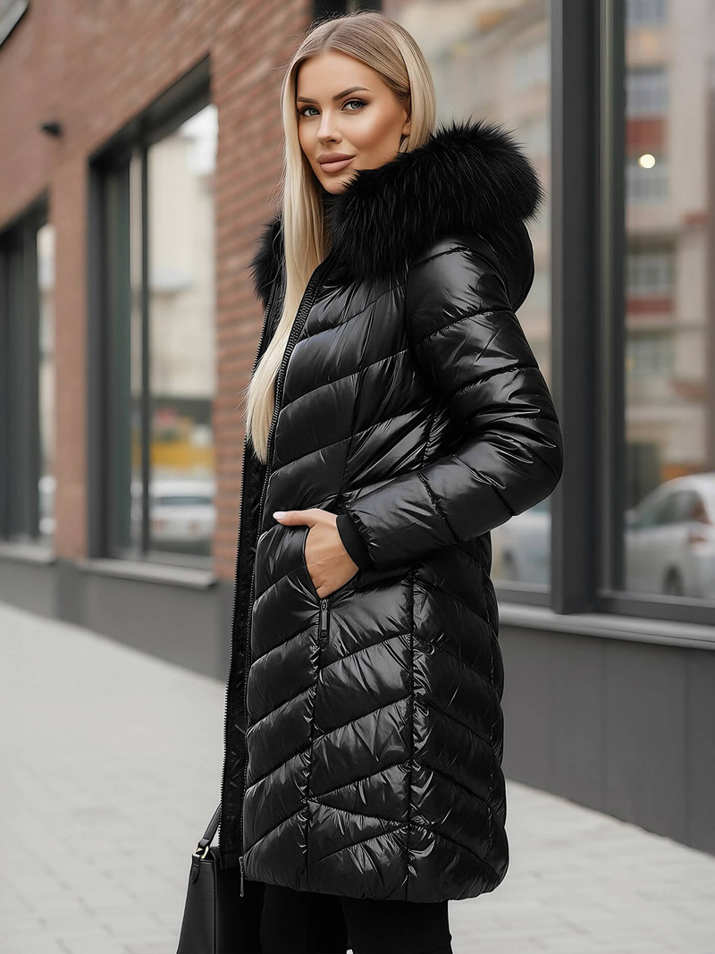 Дамско яке черна OZONEE JS/16M9100/392Z