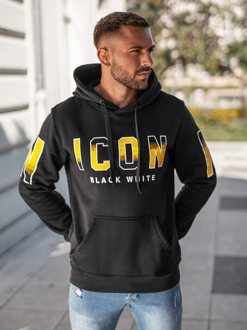 Мъжки суитшърт черно OZONEE JS/8B1739/3