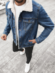 Мъжко джинсово яке синя OZONEE JB/JP1156Z