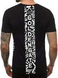 Мъжка тениска черен OZONEE JS/KS7332