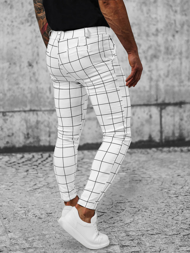 Мъжки панталони бяло OZONEE O/P4009