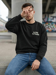 Мъжки суитшърт черен OZONEE JS/65B3918/3Z