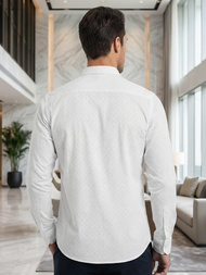 Мъжка риза бяла OZONEE V/V185Z