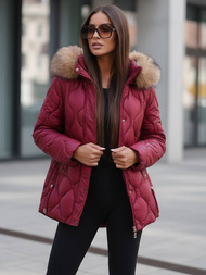 Дамско яке бордо OZONEE JS/5M3226/1Z