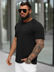 Мъжка тениска черна OZONEE JS/8T88/3Z