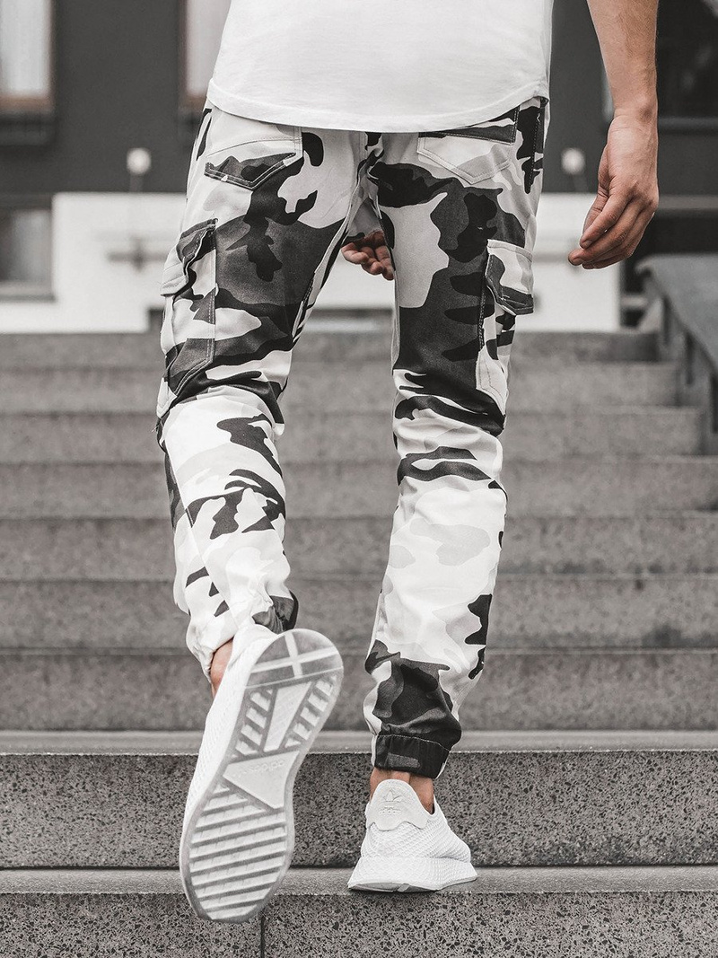 Мъжки панталони JOGER черно-бяло OZONEE A/404