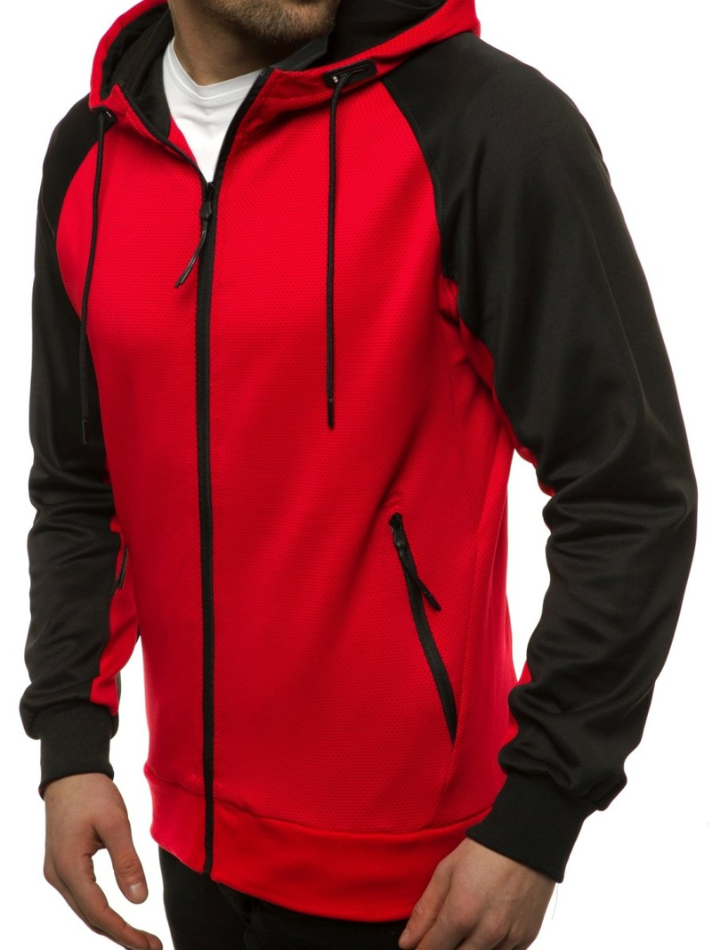 Мъжки суитшърт червена OZONEE JS/88006