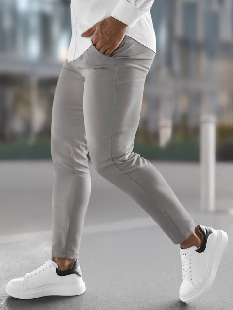 Мъжки панталони чино сиво OZONEE O/P4049Z