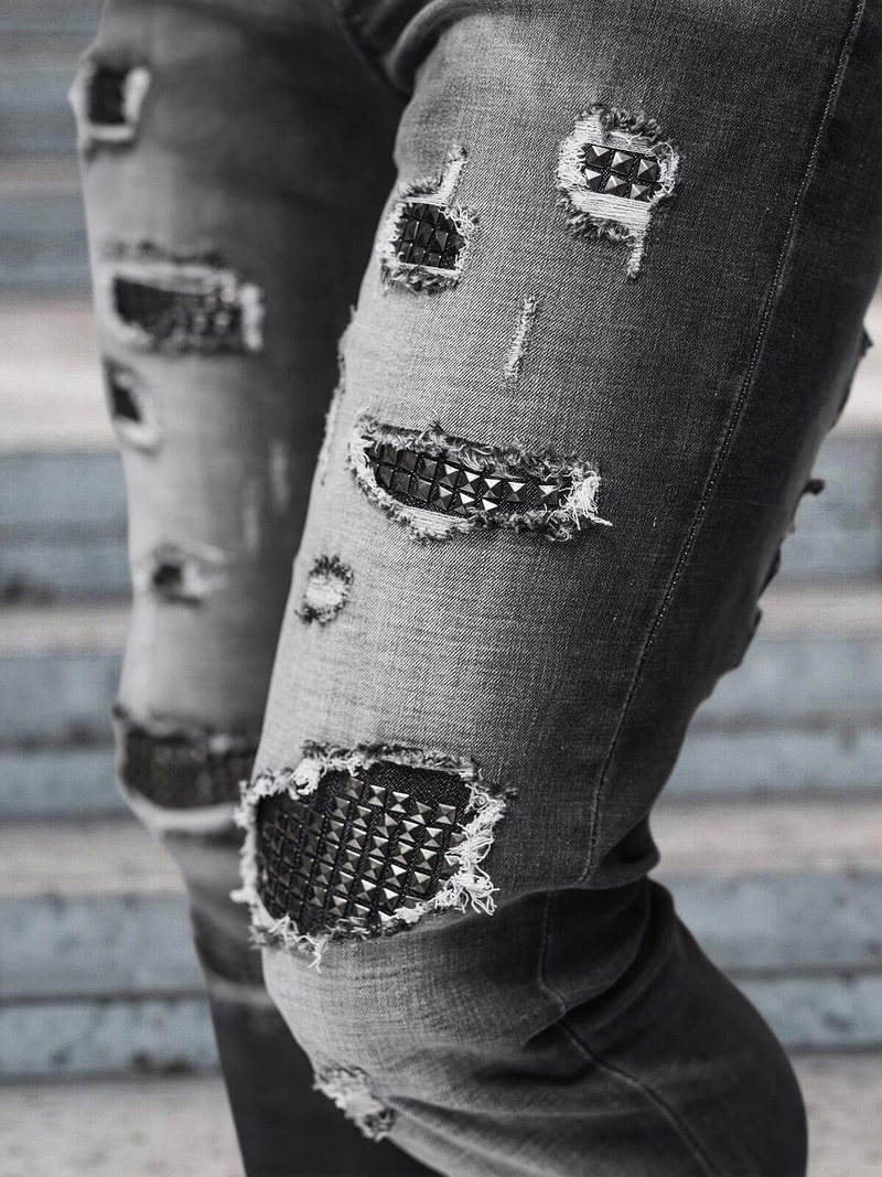 Мъжки дънки черни OZONEE NB/MP0152N