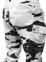 Мъжки панталони JOGGER черно-бяло OZONEE O/11103