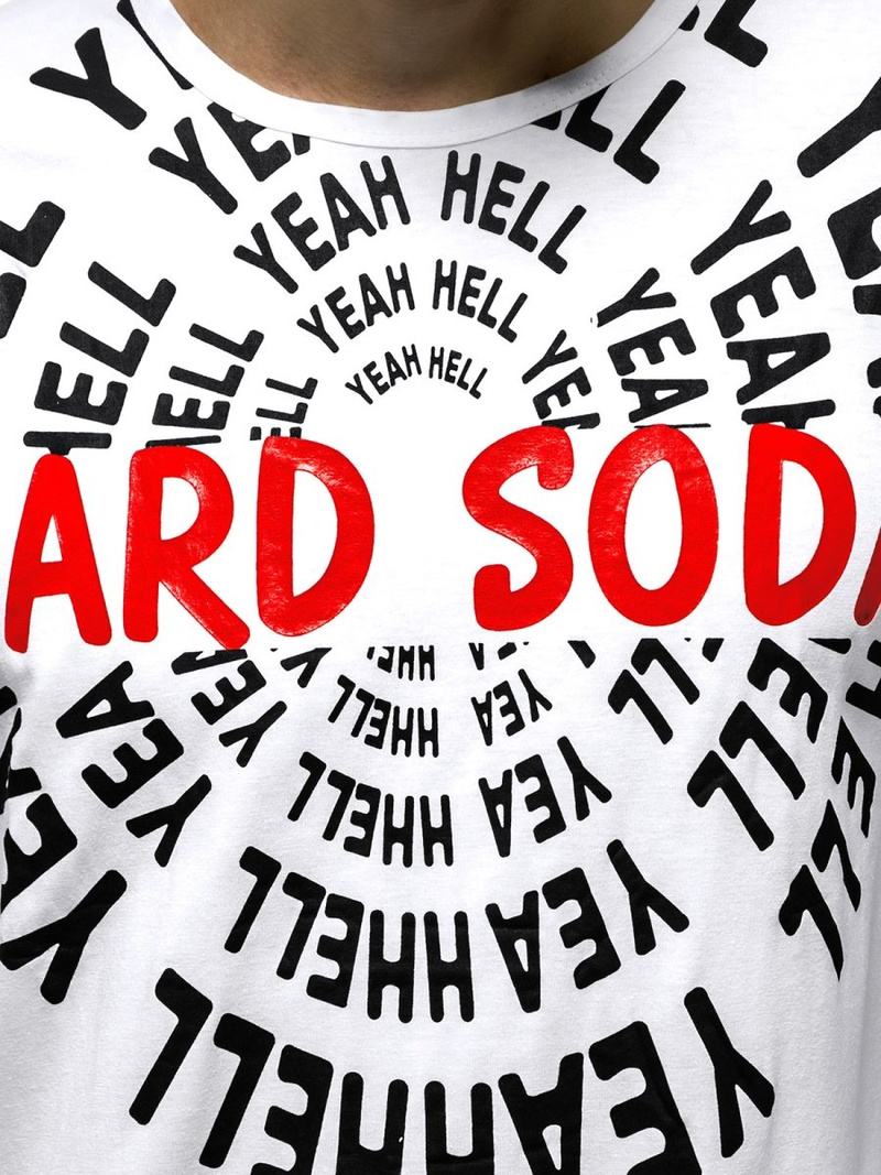 Мъжка тениска бял OZONEE JS/KS1948Z