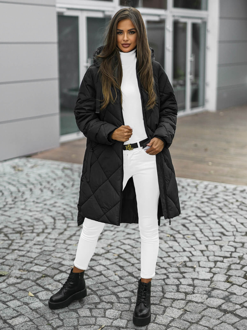 Дамско яке черно OZONEE JS/5M3168/392Z