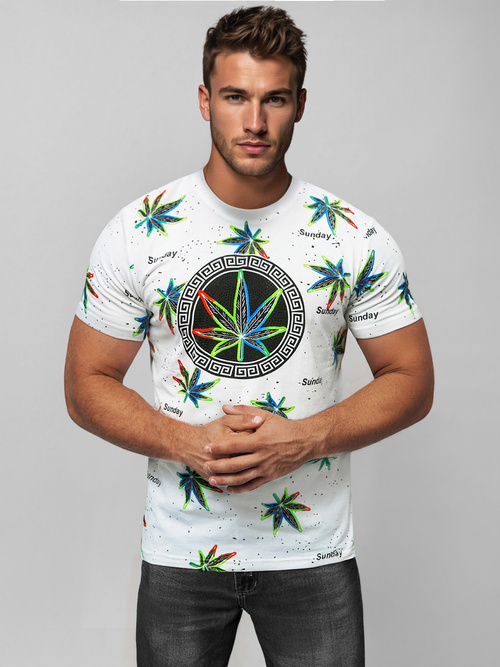 Мъжка тениска бяла OZONEE O/T136/1Z