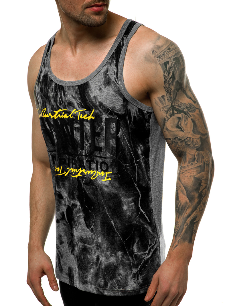 Мъжка тениска графитна OZONEE JS/SS11033