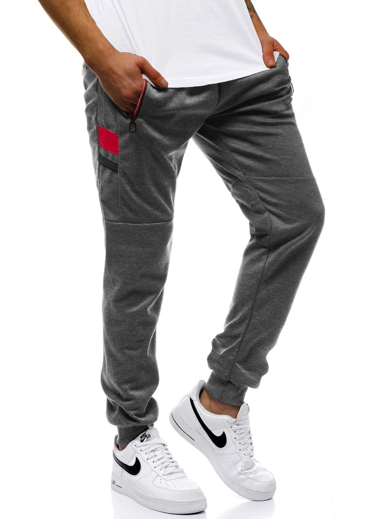 Мъжко долнище на анцуг графитно OZONEE JS/JZ11025