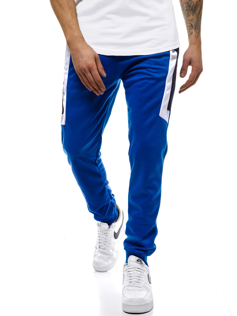 Мъжко долнище на анцуг синьо OZONEE JS/JZ11019