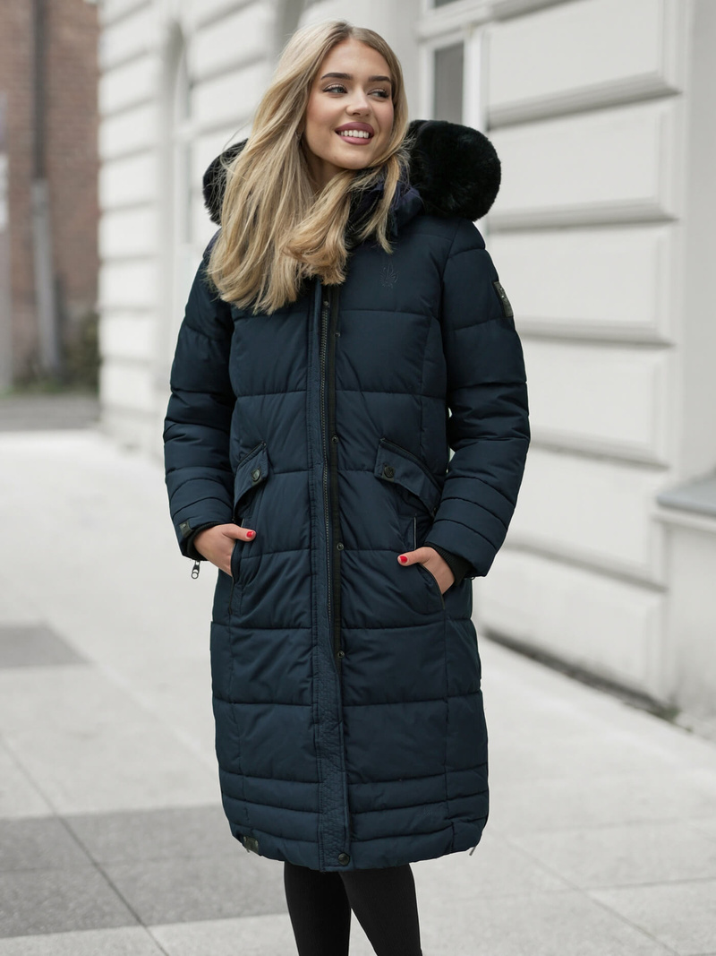 Дамско яке тъмносиньо OZONEE O/W377