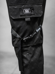 Мъжко долнище на анцуг черни OZONEE O/PS6021