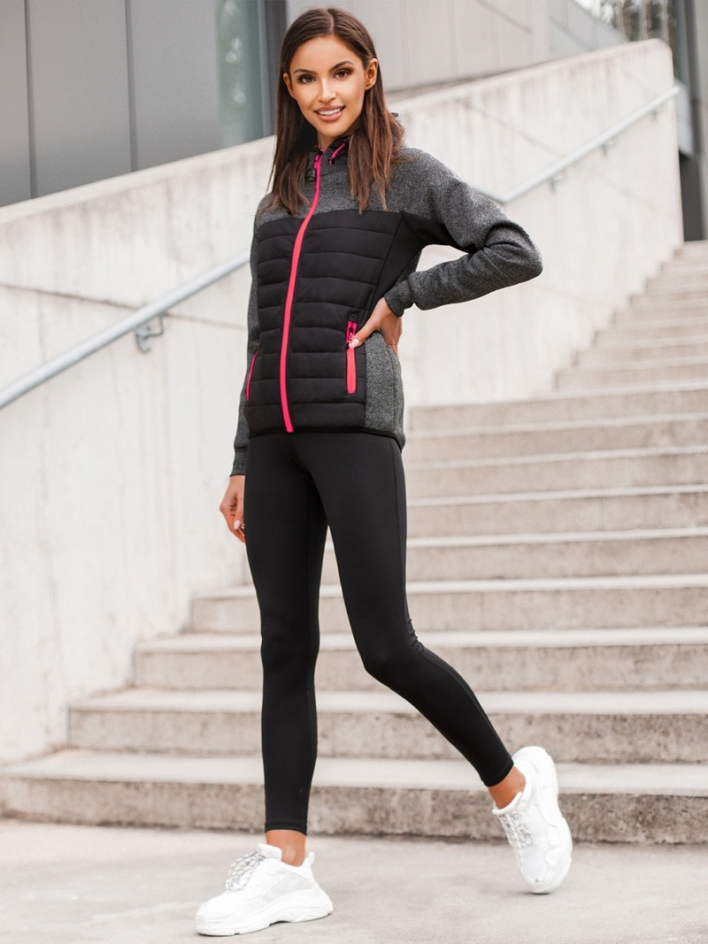 Дамско яке черно OZONEE JS/KSW4002Z