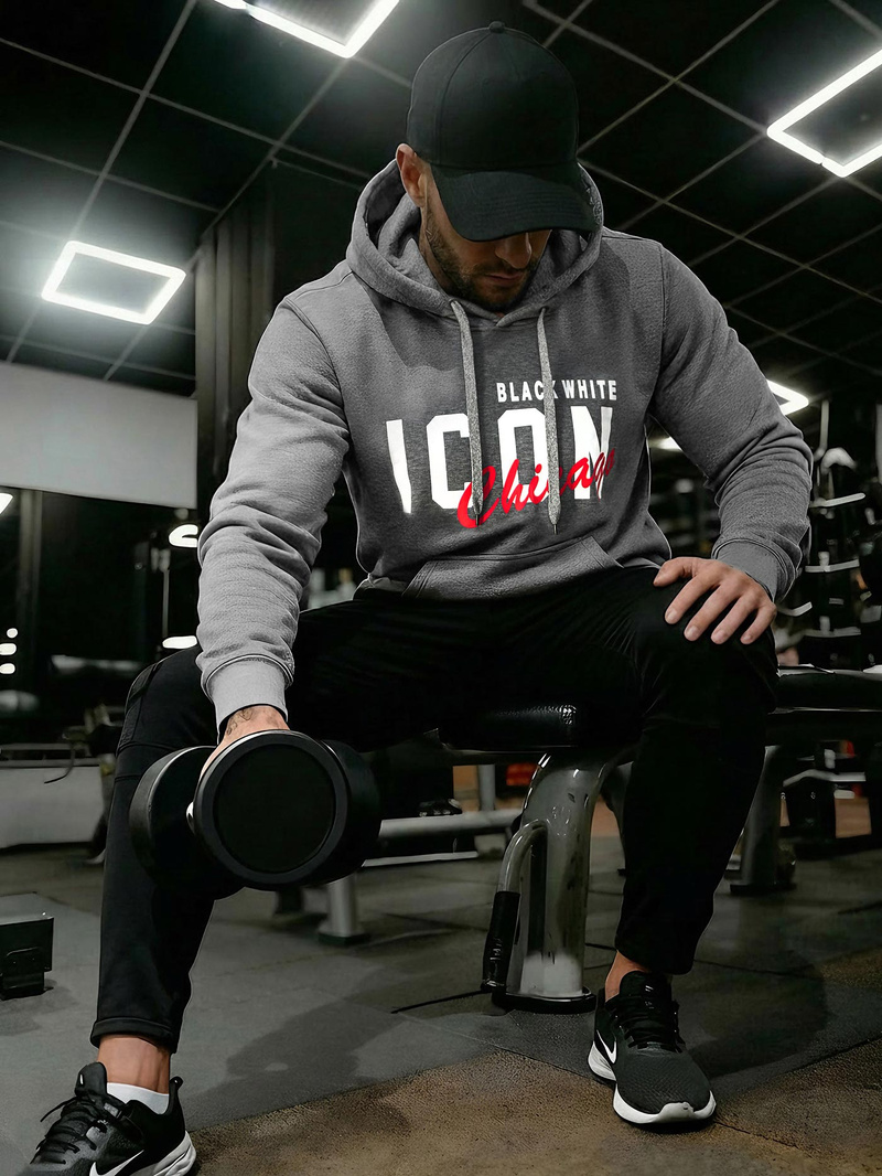 Мъжки суитшърт графитен OZONEE JS/8B1736/5