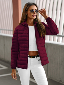 Дамско яке бордо OZONEE JS/16M9103/01Z
