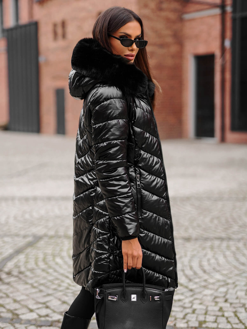 Дамско яке черна OZONEE JS/16M9100/392Z