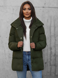 Дамско яке тъмнозелена OZONEE JS/5M729/136